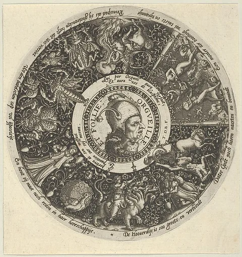 Theodor de Bry, Pride and Folly, from a Series of Tazza Designs
