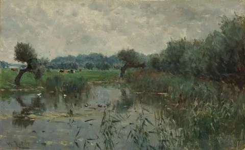 Willem Roelofs, Water Meadows on the River IJssel