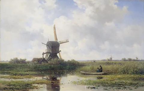 Willem Roelofs, The Gein River, near Abcoude