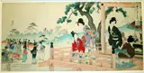Toyohara Chikanobu, Celebrating the Birth of the Buddha in the Inner Palace of Edo Castle (from the series The Inner Palace of Chiyoda Castle)