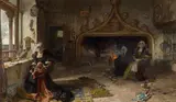 Francisco Pradilla y Ortiz, La reina doña Juana la Loca, recluida en Tordesillas con su hija, la infanta doña Catalina