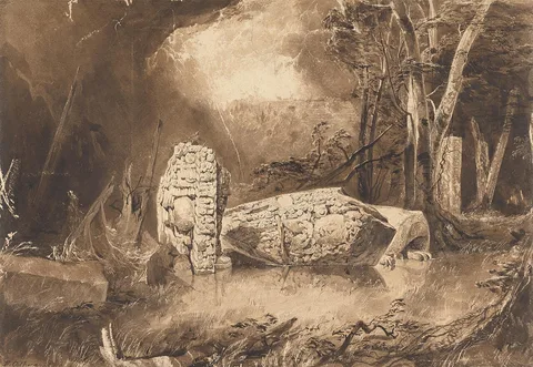 Frederick Catherwood, Maya Stela at Copan, Honduras