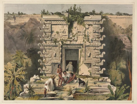 Frederick Catherwood, Gateway of the Great Teocallis, Uxmal