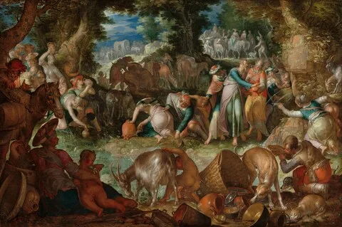 Joachim Wtewael, Moses Striking the Rock
