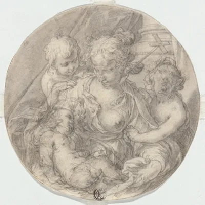 Joachim Wtewael, The Madonna with the Christ Child, with the infant John the Baptist and another Child (Caritas)