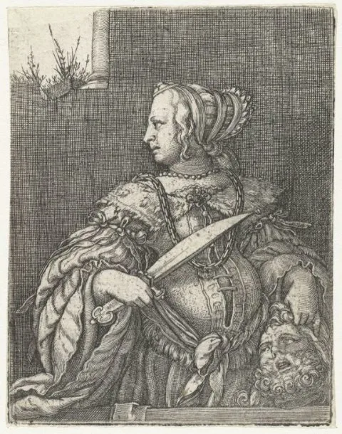 Barthel Beham, Judith met hoofd van Holofernes en zwaard