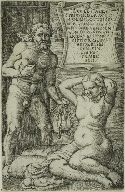 Barthel Beham, The Miser and the Miscarriage