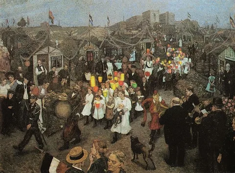 Hans Baluschek, Summer party in the Allotments