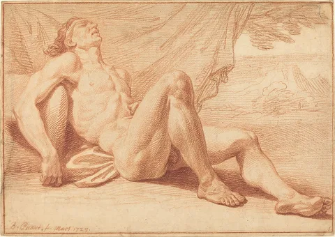 Bernard Picart, A Reclining Male Nude