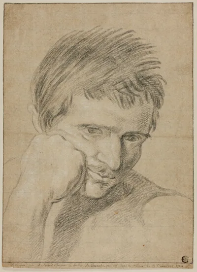 Bernard Picart, Bust of Young Man Resting Chin on Hand