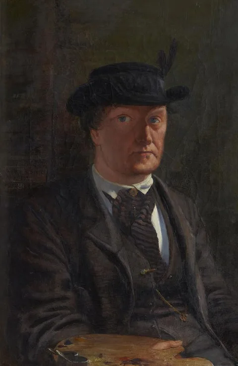 William Bell Scott, William Bell Scott, 1811 - 1890. Poet and artist (Self-portrait)
