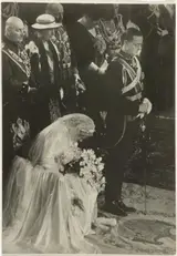 Erich Salomon, Inzegening van het huwelijk van prinses Juliana en prins Bernhard in de St. Jacobskerk in Den Haag, 7 januari 1937