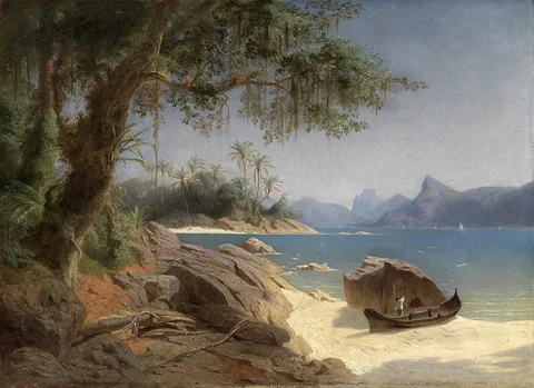 Ferdinand Keller, Coastal landscape at Rio de Janeiro
