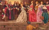 Eleanor Fortescue-Brickdale, Women coming to Quebec in 1667, in order to be married to the French Canadian farmers. Talon and Laval are waiting for the arrival of the women