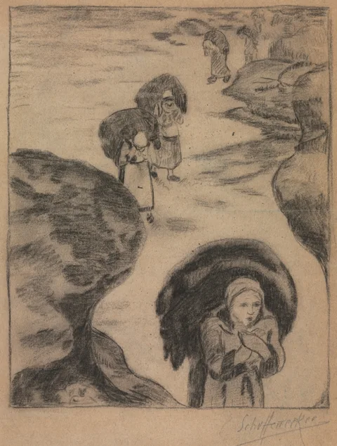 Émile Schuffenecker, Seaweed Gatherers, Yport