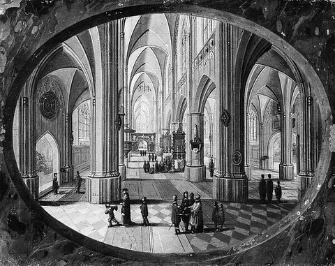 Pieter Neefs the Elder, Interior of a Gothic Church by Day