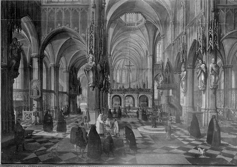 Pieter Neefs the Elder, Interior of a Gothic church