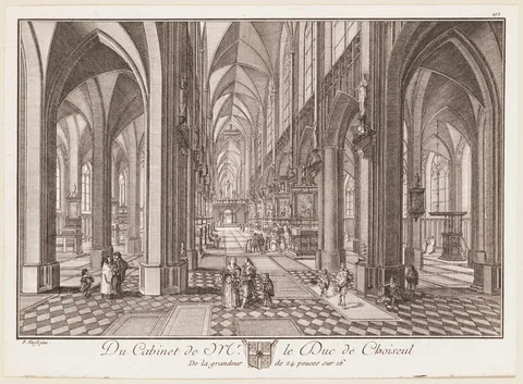 Pieter Neefs the Elder, View of the interior of Antwerp Cathedral