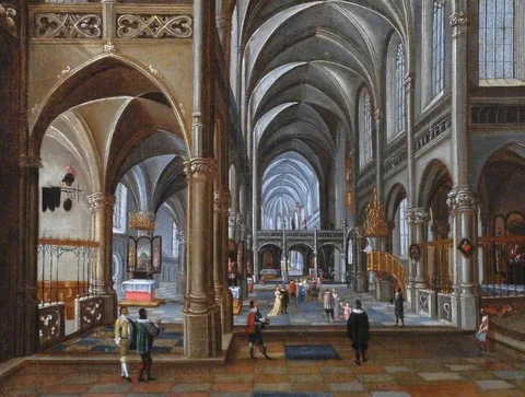 Pieter Neefs the Elder, Interior of a Catholic Church