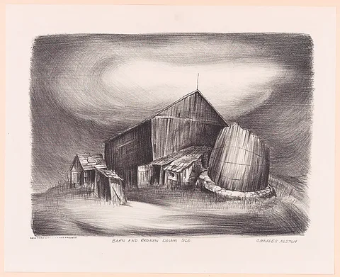 Charles Alston, Barn and Broken Down Silo