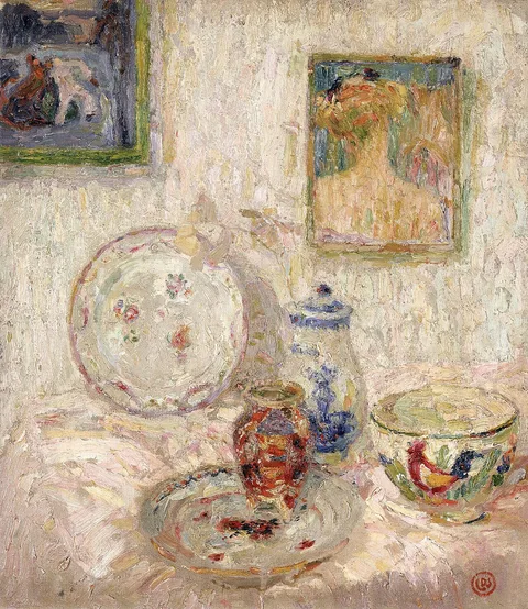 Gustave De Smet, Interior with China and Dinnerware