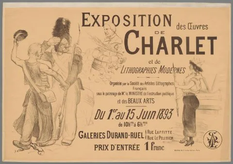 Adolphe Léon Willette, Exposition des oeuvres de Charlet, Galeries Durand-Ruel