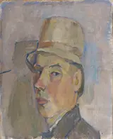 Karl Pärsimägi, self-portrait with hat