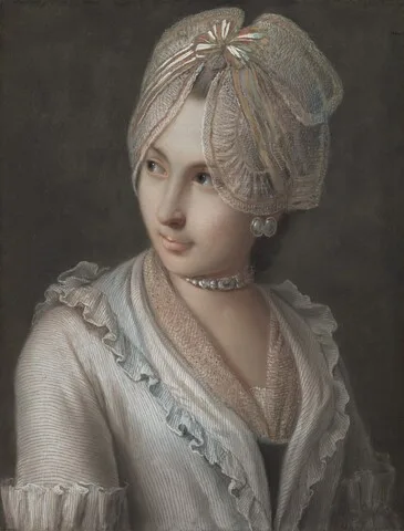 Pietro Rotari, An Elegant Young Lady with a Lace Cap