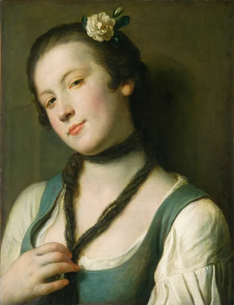 Pietro Rotari, A Girl with a Flower in Her Hair