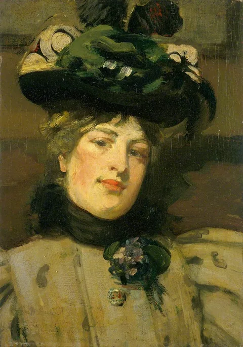 Elizabeth MacNicol, Portrait of a Lady (The Green Hat)