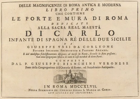 Giuseppe Vasi, Delle Magnificenze di Roma Antica e Moderna (vol. 1)