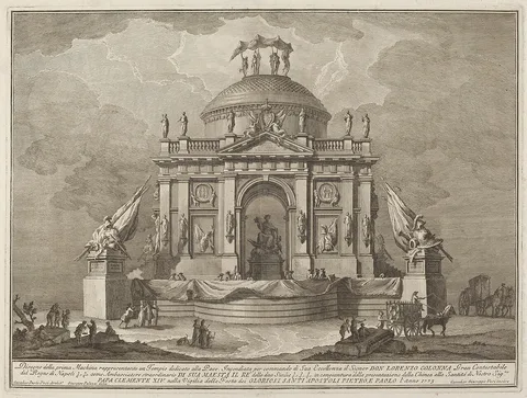 Giuseppe Vasi, A Temple Dedicated to Peace, for the "Chinea" Festival