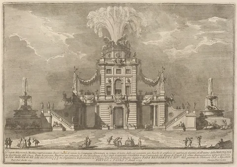 Giuseppe Vasi, A Royal Hunt Casino in the Countryside, for the "Chinea" Festival