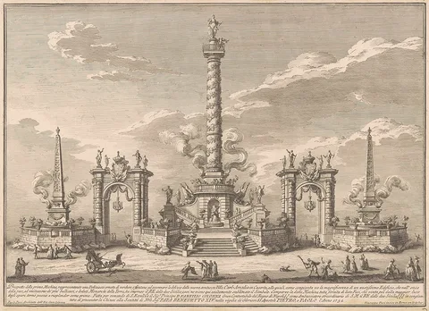 Giuseppe Vasi, The Prima Macchina for the Chinea of 1752: A "Deliziosa" Alluding to Villa Carl'Amalia in Caserta