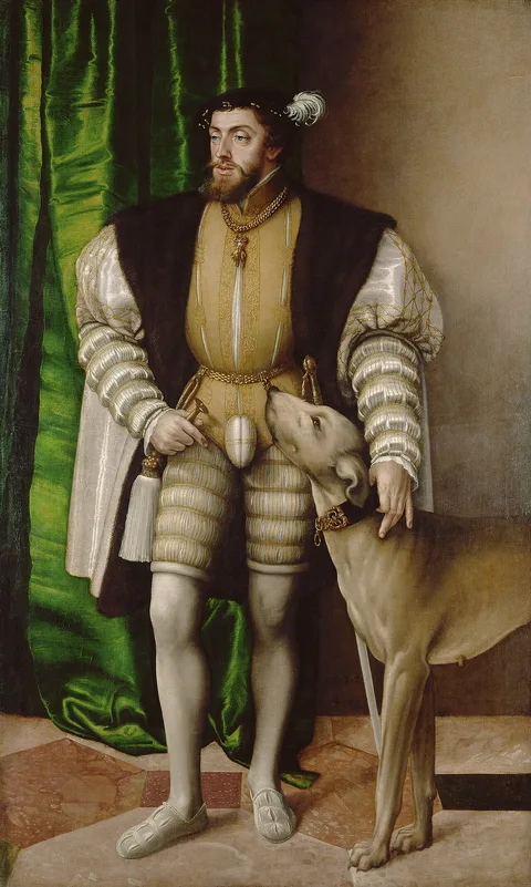 Jakob Seisenegger, Portrait of Charles V with a Dog