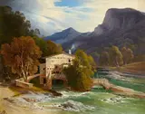 Wilhelm Schirmer, A Southern Valley with a Water Mill