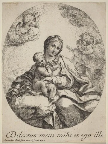 Antonio Balestra, Virgin and Child on a Cloud