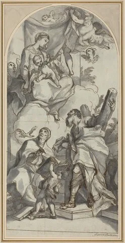 Antonio Balestra, The Madonna and Child in Glory with Saints Gregory the Great and Andrew