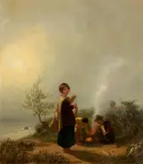 Barthélemy Menn, The Mist: Children Round a Fire