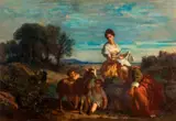 Barthélemy Menn, Children Playing with a Lamb