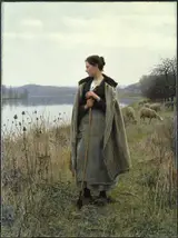 Daniel Ridgway Knight, The Shepherdess of Rolleboise