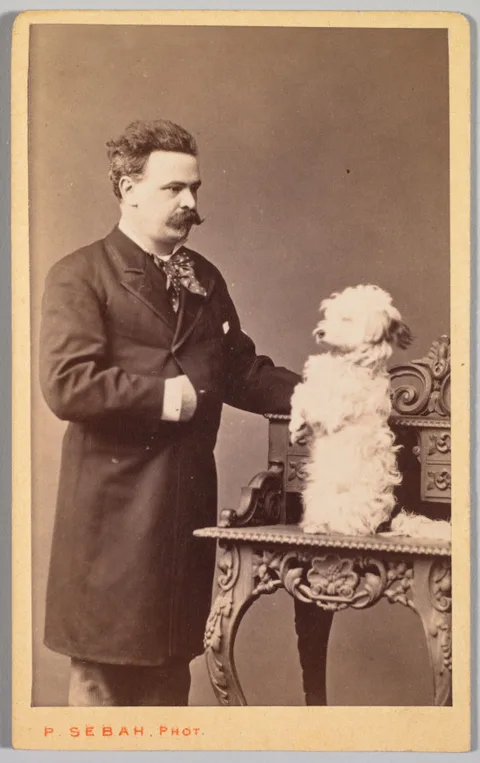 Pascal Sebah, Portrait of a Man and His Dog