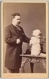 Pascal Sebah, Portrait of a Man and His Dog