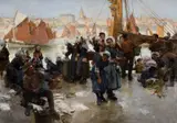 Albert Chevallier Tayler, The Departure Of The Fishing Fleet, Boulogne