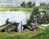 Albert Chevallier Tayler, The Thames At Benson