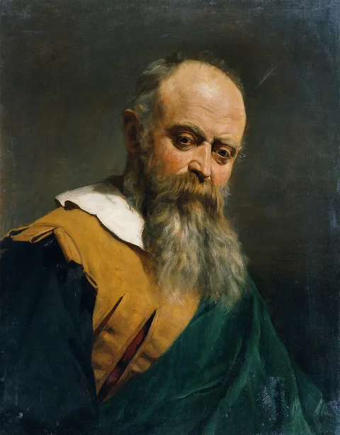 Natale Schiavoni, Bearded Man with a Fur Collar and Chain