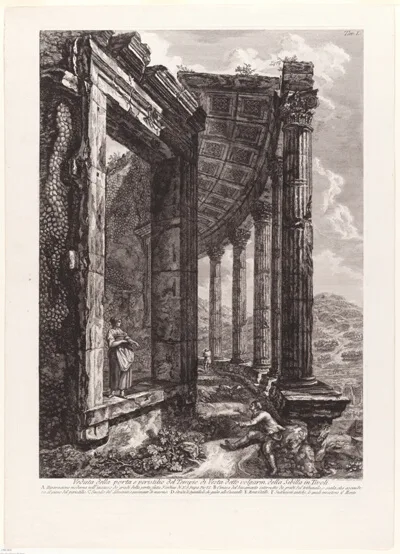 Francesco Piranesi, View of the Door and Peristyle of the Temple of Vesta