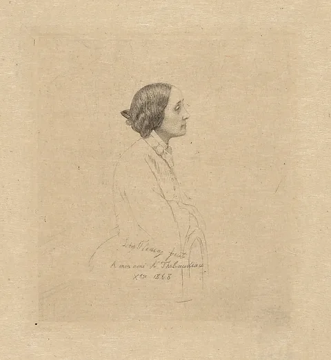 Léopold Flameng, Portrait of Comtesse A. Thibaudeau