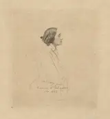 Léopold Flameng, Portrait of Comtesse A. Thibaudeau