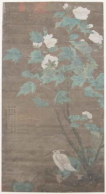 Jiang Tingxi, Hibiscus and Egret